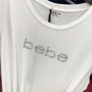 NEW Bebe white shirt. Slim fit 🖤